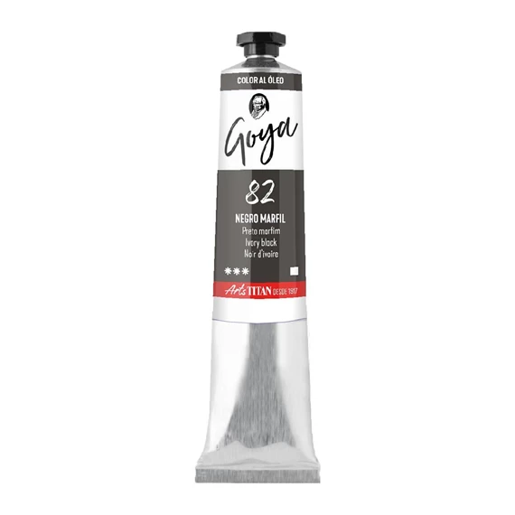 Oil Colour tube 20 ml Ivory black N° 82 - PackshotFront