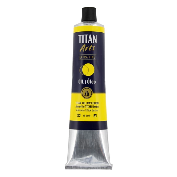 Oil Colour Extra Fine tube 200 ml TITAN yellow lemon N° 26 - PackshotFront