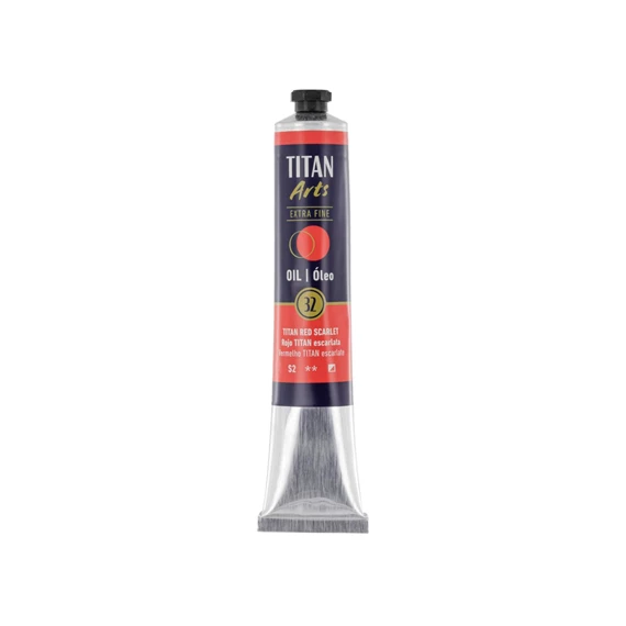 Oil Colour Extra Fine tube 60 ml TITAN red scarlet N° 32 - PackshotFront
