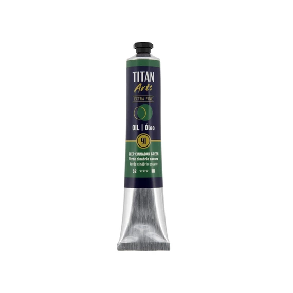 Colores al óleo Extra Fino tubo 60 ml Verde cinabrio oscuro N° 91 - PackshotFront